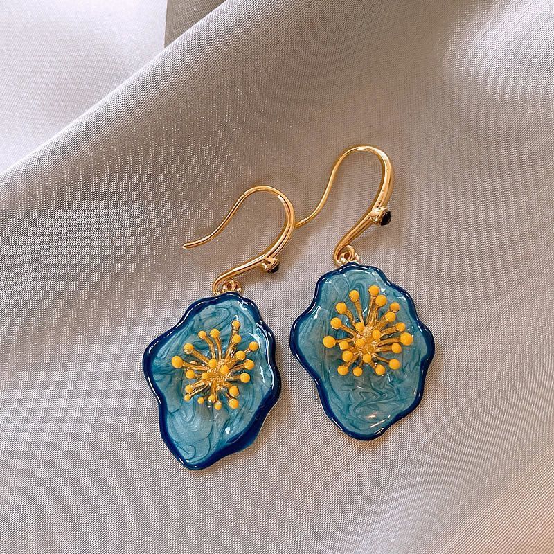 高级感复古扇形耳环不规则几何半圆耳钩小众设计气质优雅爆款耳饰 - 图3