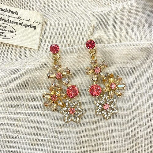 Vintage古着 Flowing light butterfly dance耳钉 耳夹 耳饰 - 图3