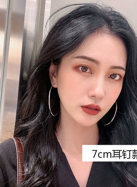 欧美气质大圈圈圆形耳圈女网红