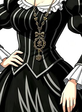 「晨露玫瑰园」Lolita手作项链cla系列原创设计复古手作项链