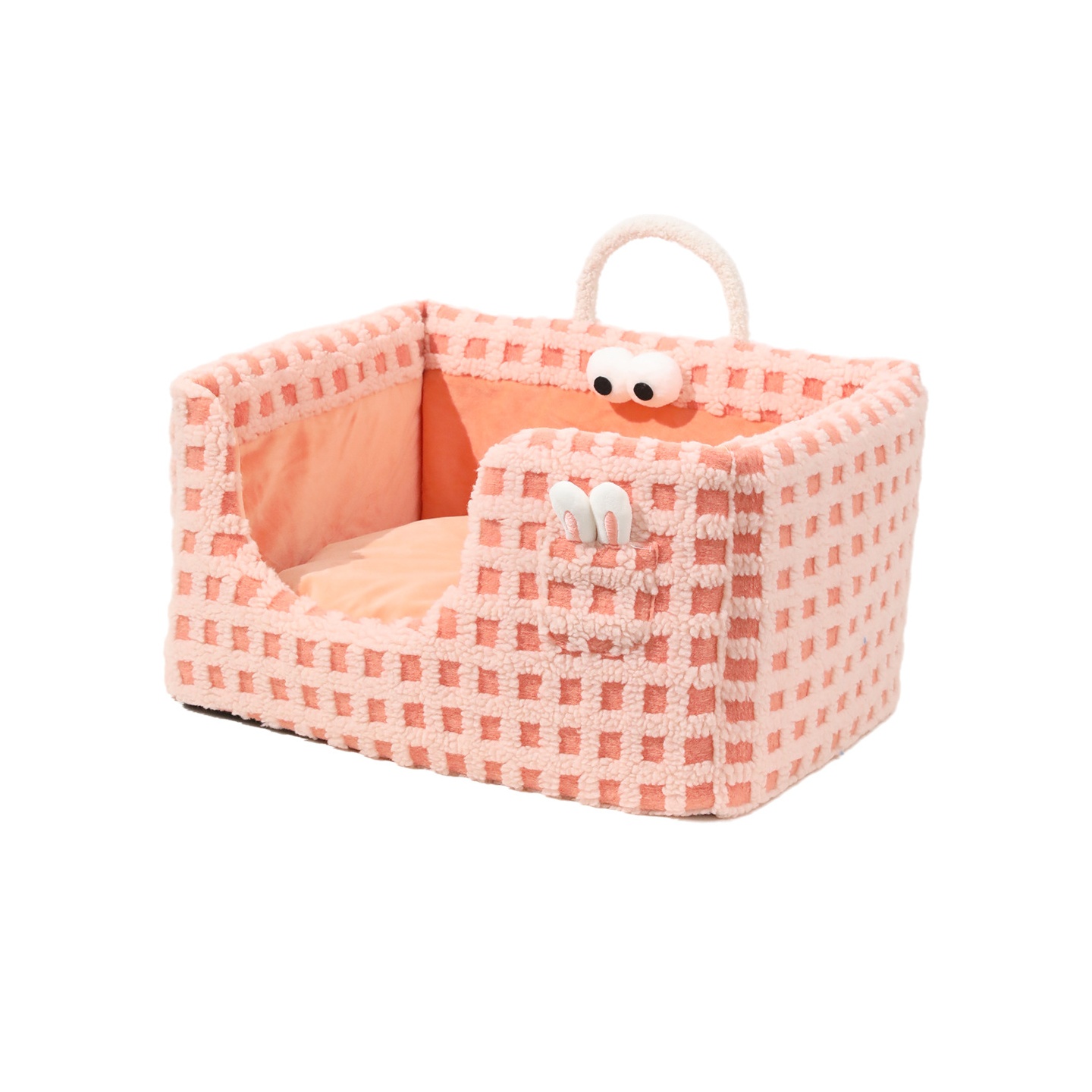 狗窝可拆洗宠物窝秋冬新款提织格兔耳口袋海绵窝猫窝 - 图1