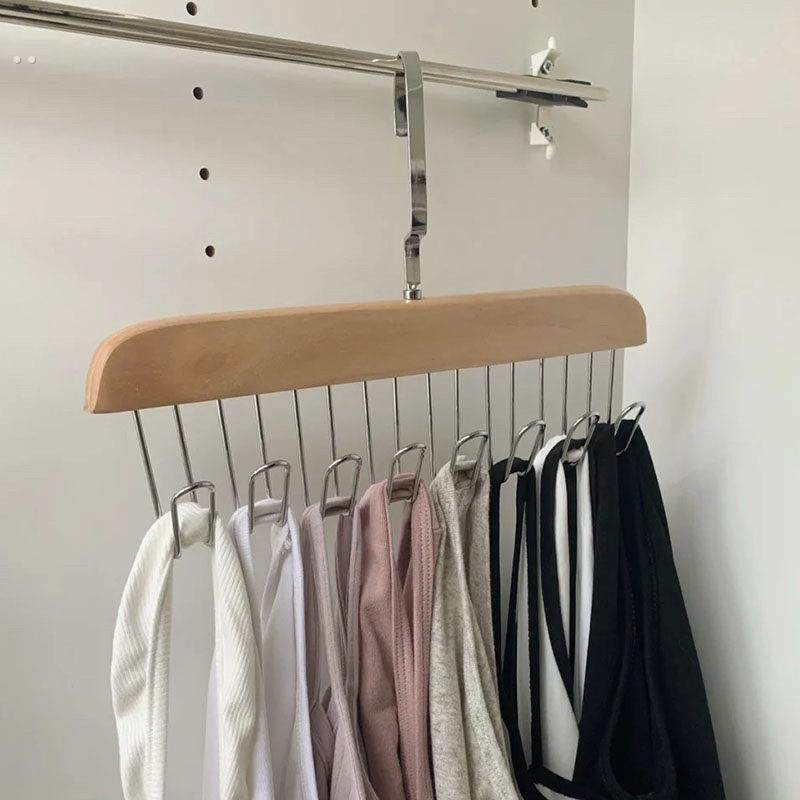 木质吊带衣架多功能内衣背心收纳神器家用宿舍实木挂钩波浪晾衣架,淘宝优惠券,粉丝福利购,淘宝优惠卷