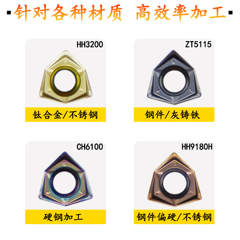 WNMU040304-GM 90度双面六角开粗重切削快进给铣刀片不锈钢铸铁,淘宝优惠券,粉丝福利购,淘宝优惠卷