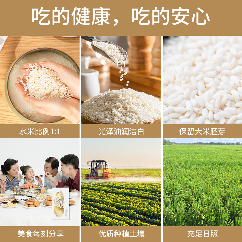 【疆合玉妃日日鲜350g/盒*3盒】新疆羊脂胚芽米沙漠大米真空包装-图3