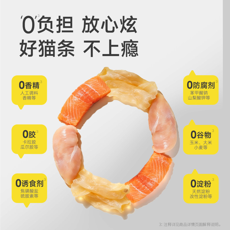 西西来了燕窝猫条 深海鱼油鸡肉三文鱼双拼猫条 猫零食猫咪增肥