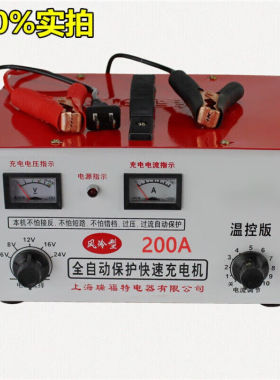 小能人（soulor）适用于纯铜汽车摩托车电瓶充电器12v24v6v智能大