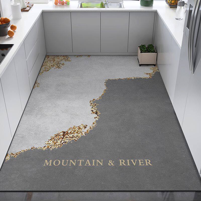 Sufa leather kitchen floor dirty new slippery and oil-proof wipeable no-wash waterproof pad-proof special carpet for home use