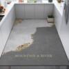 Sufa leather kitchen floor dirty new slippery and oil-proof wipeable no-wash waterproof pad-proof special carpet for home use