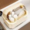Household dish storage rack kitchen drain cupboard with lid