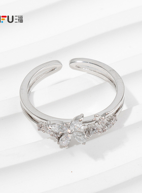 三福休闲简约造型指环单只 时尚个性简约首饰配饰戒指 848966