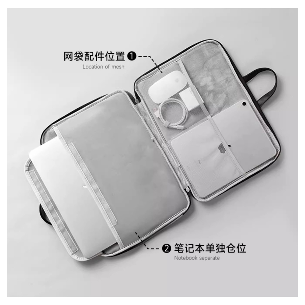 笔记本电脑包手提包拉布布潮牌Labubu16寸游戏本适用苹果macbook小新air13华为matebook联想17寸好看旅行包 - 图3