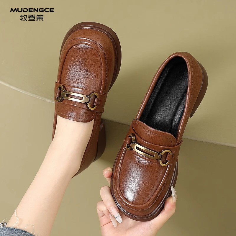 复古英伦风乐福鞋女2025春季新款软底防滑小皮鞋休闲舒适一脚蹬,淘宝优惠券,粉丝福利购,淘宝优惠卷