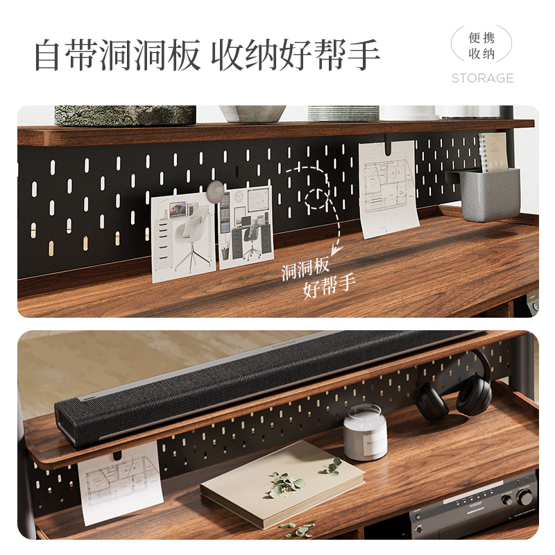 FITUEYES电视支架落地移动带轮多功能电视机架子适配75/85/100寸 - 图2
