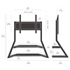 Large size TV floor stand mobile