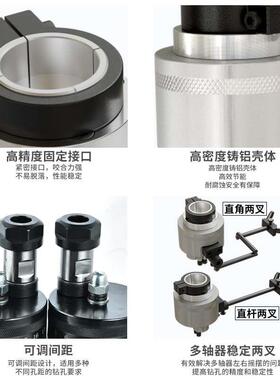 双头钻孔机数控工业台钻台式钻攻两用多头攻丝机可调多轴双轴钻床