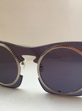 MK by Mike Nuosl透明灰蓝银色圆框款太阳镜男女通用墨镜文艺个性