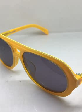 亮黄色板材透明飞行员款太阳镜墨镜