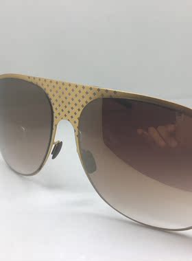 无螺丝金色大框飞行员款太阳镜墨镜