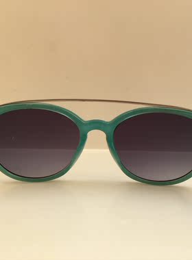 Morning Breeze 外黑内蓝板材框复古太阳眼镜 男女通用墨镜