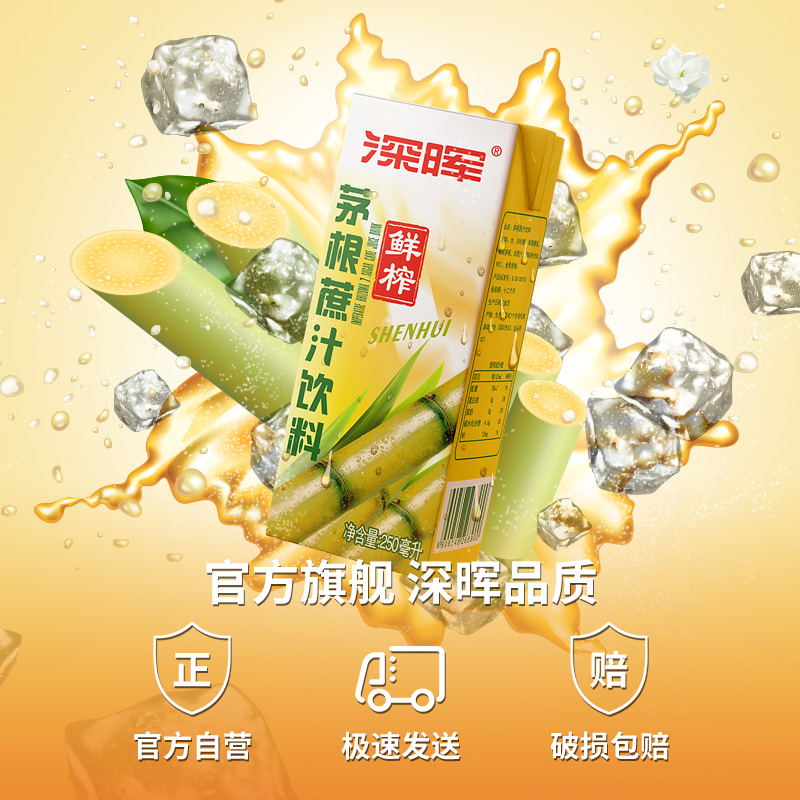 深晖竹蔗茅根水饮料甘蔗汁24盒装夏季饮料甘蔗水多口味混装饮料