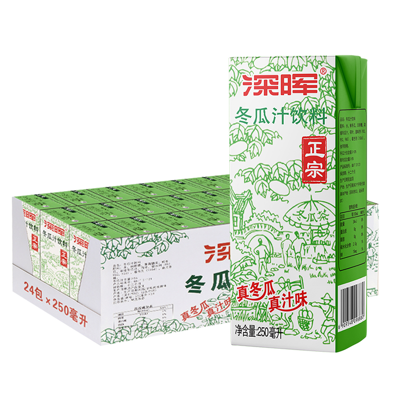 深晖冬瓜茶饮料纸盒装冬瓜水夏季饮品童年怀旧饮料冬瓜汁饮料整箱