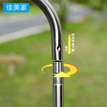 2022 Jiamei Family folding sun Quilt Rack Stainless Steel Balcony Outdoor Patio Ground Large Sunburn Shelf Airing