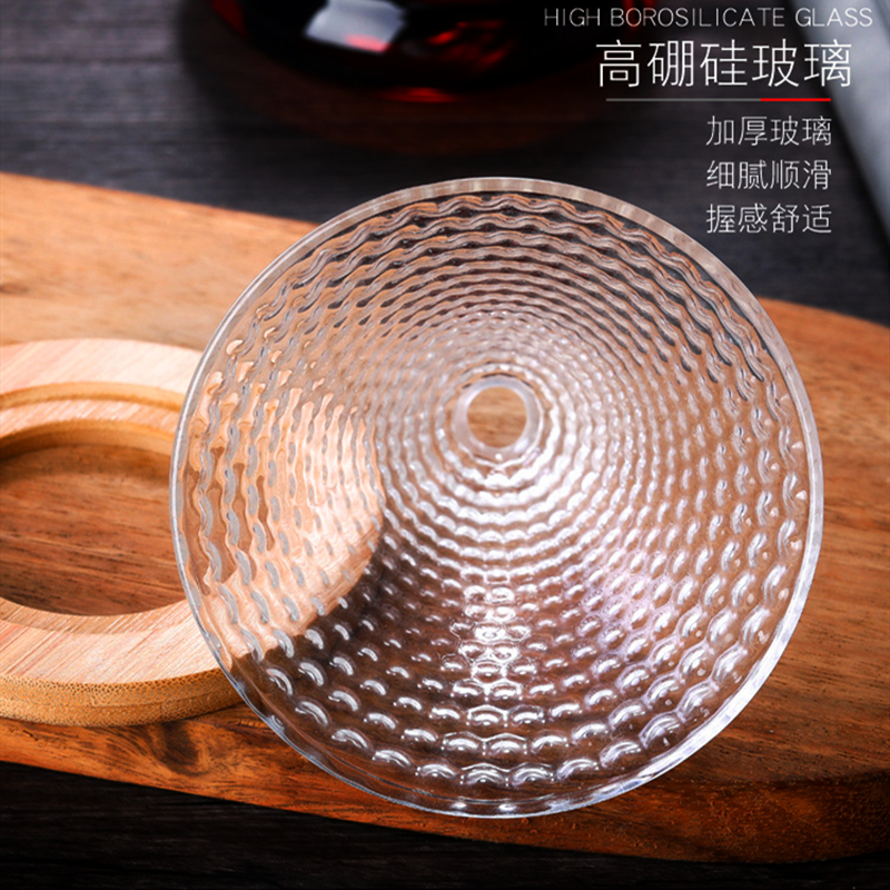 木质玻璃咖啡滤i杯手冲咖啡壶器具套装 锥形V60型玻璃过滤杯分享 - 图1