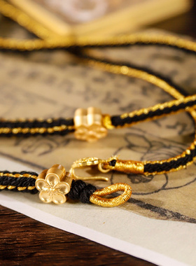 藏式吊坠绳民族风手搓棉线编绳项