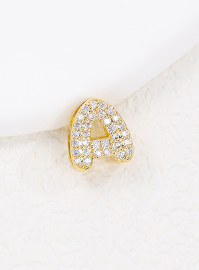 新款26英文字母项链小巧可爱满钻