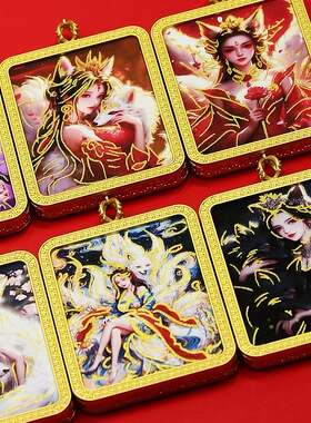 九尾美女九尾精工描金唐卡五路藏