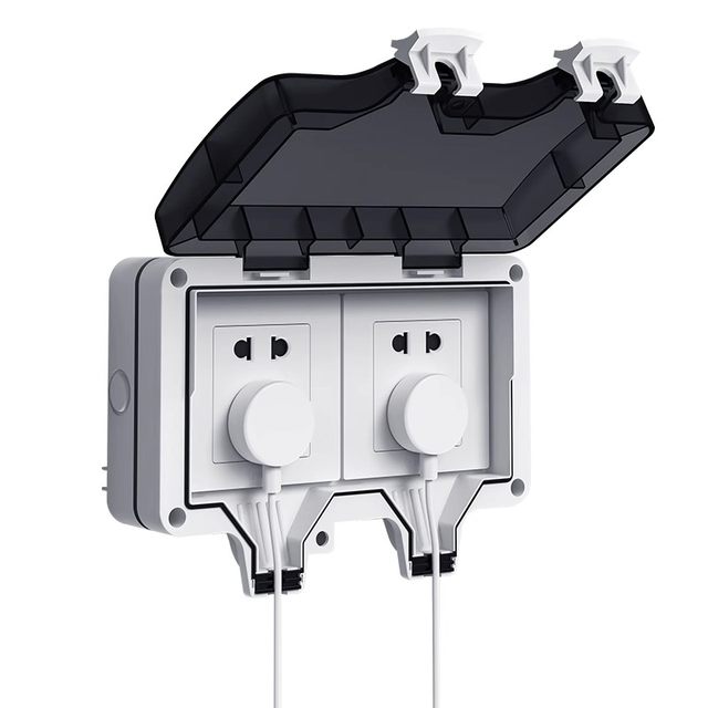 Outdoor rainproof socket type 86 double-connected exposed and concealed optional