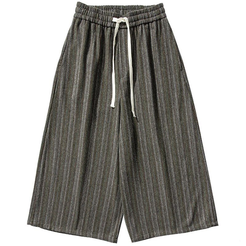 速发新中式男装条纹阔腿裤子中国风裙呢直复古料筒裤汉服毛裤唐装,淘宝优惠券,粉丝福利购,淘宝优惠卷