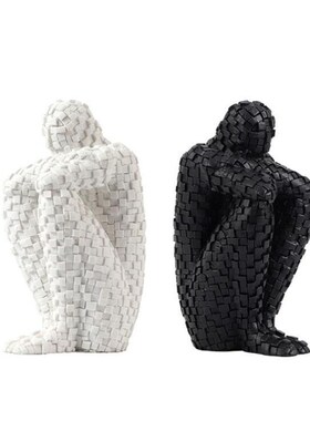 速发简约意式克意马赛创人摆件样面房客厅办公室书柜桌板软装饰品