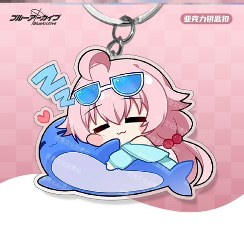 碧蓝档案蔚蓝档案周边钥匙扣 星野白子阿罗娜 动漫压克力包包挂件 - 图1