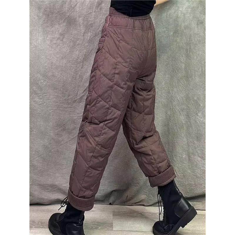 加绒加厚羽绒裤女士时尚外穿冬季东北零下40度保暖夹棉棉裤哈伦裤,淘宝优惠券,粉丝福利购,淘宝优惠卷