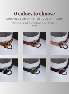 手工定制情调颈圈choker项链小众牛皮项圈颈套男女小狗puppy牵引