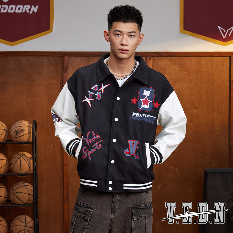 维动猎霸美式棒球服男女秋季运动宽松休闲青少年连帽飞行夹克外套,淘宝优惠券,粉丝福利购,淘宝优惠卷