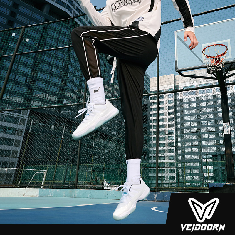 维动长裤超越运动男春夏透气篮球跑步宽松束腿梭织卫裤儿童青少年 - 图0