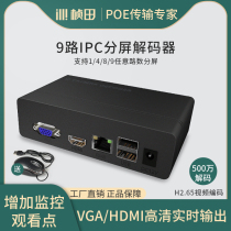 Web video a decoder 9 channel monitoring HD distributor more than one way output to the security room to watch the splitter