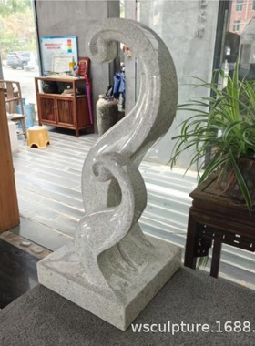 大理石几何雕塑  惠安石雕  支持定制 各种雕刻 酒店前厅石雕摆件