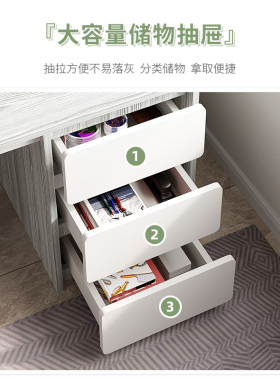 电脑桌家用小桌子儿童学生书柜一体座椅简易出租屋客厅办公工作台