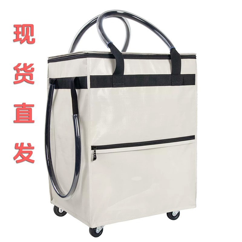 手拉购物袋带轮大容量浩肯包手提多功能可折叠万向轮洗衣篮露营袋 - 图2