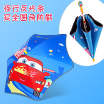 Umbrella Safety Rounded Corners With Name Tags Black Glue Children Umbrella Kindergarten Men and women Baby clear and rain dual-use long handle umbrella