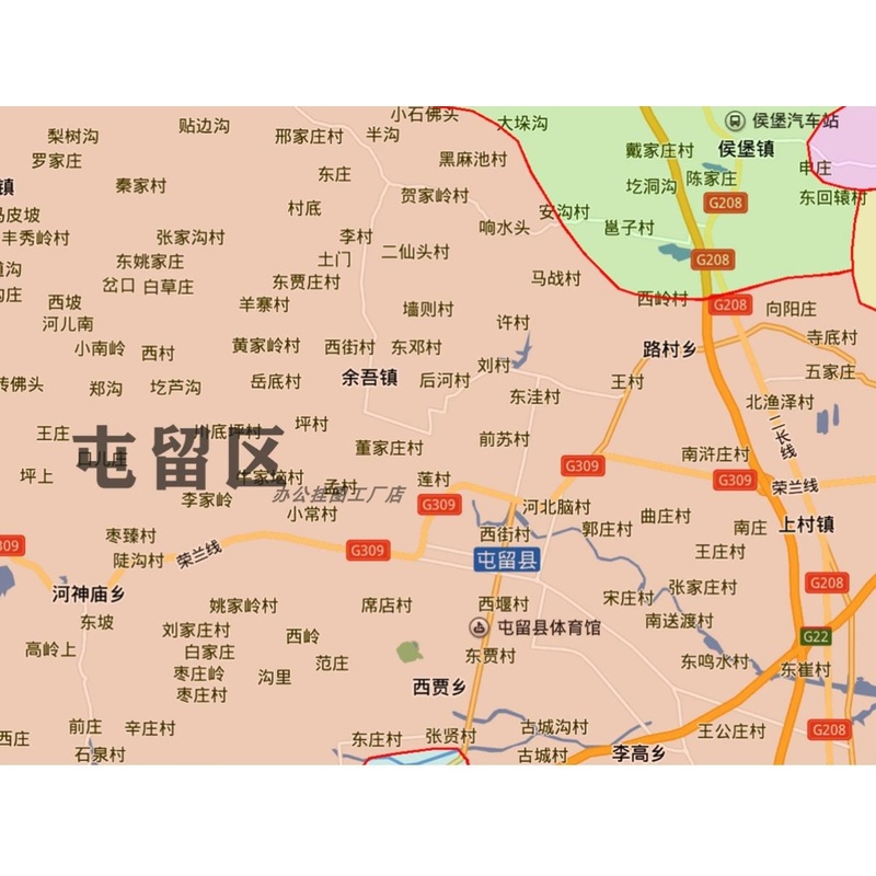 新款长治市地图定制贴挂超大巨幅壁画行政区划图办公室装饰画海报-图2