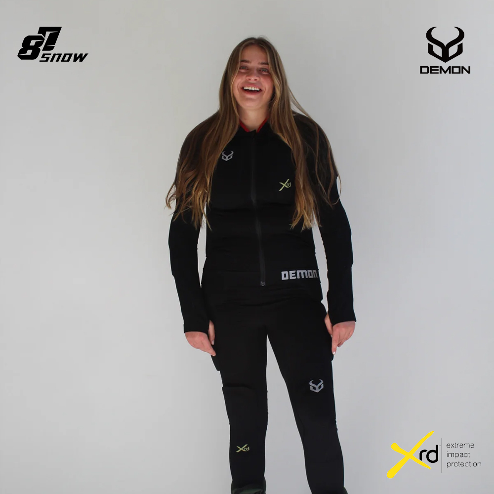 W25款DEMON滑雪护臀护具XRD垫片护甲护膝护裤防摔耐低温安全全新 - 图1