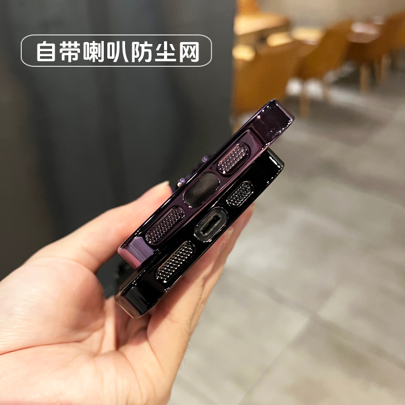 超薄镂空透气适用苹果15Promax手机壳电镀散热壳iphone15Pro简约防摔14全包13自带镜头膜12保护套11外壳plus - 图3