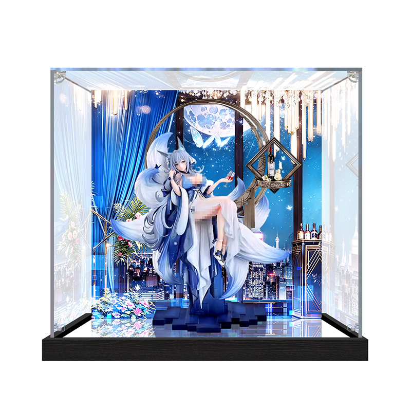 适用于良笑塑美 碧蓝航线 信浓 胧月十夜 亚克力展示盒手办防尘罩 - 图0
