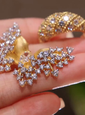 法国Gentle Motto意大利拉丝工艺分色满钻蝴蝶豪镶百搭项链轻奢