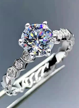 法国gentle motto新中式蜂巢带钻百搭开口戒指  高品质气质潮流