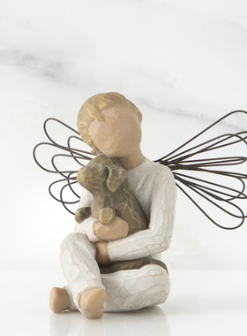 愿一礼物】w e 宠物小猫 人物摆件手工雕像